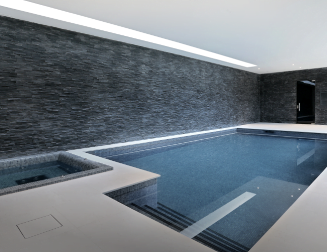 Falcon Pools Indoor Geometric Pool and spa pool