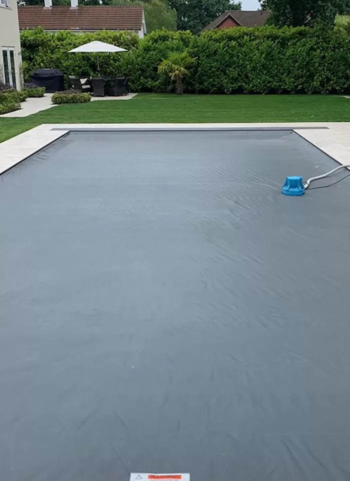 Grey pool covering